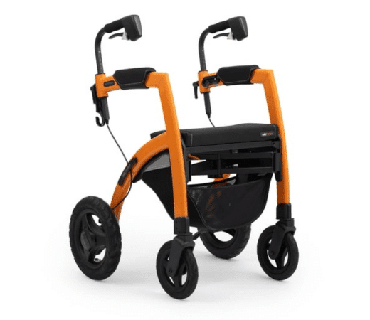 De Rollz Motion Performance in Dutch Orange, als rollator.