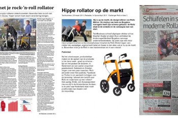 Hippe rollator in krantenartikelen