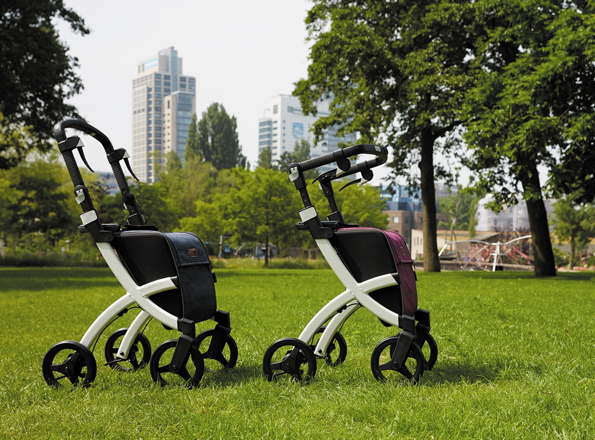 Rollz Flex met de duwbeugel in verschillende standen