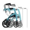 De Rollz Motion 2 rollator en rolstoel in Island Blue.